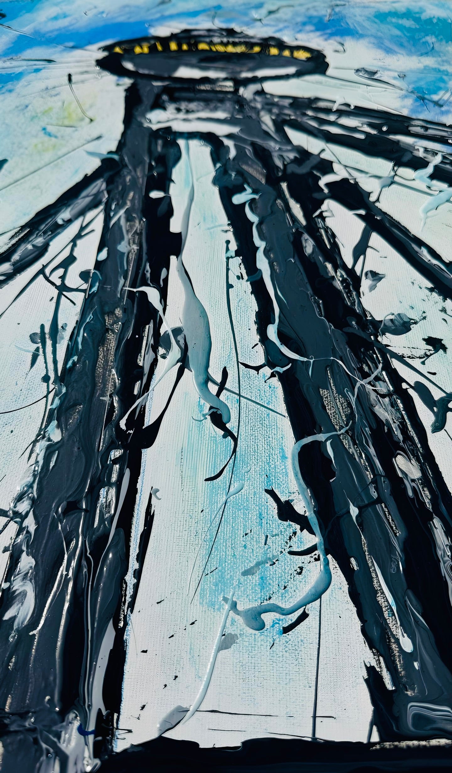 Bratislava UFO Bridge - Original Artwork