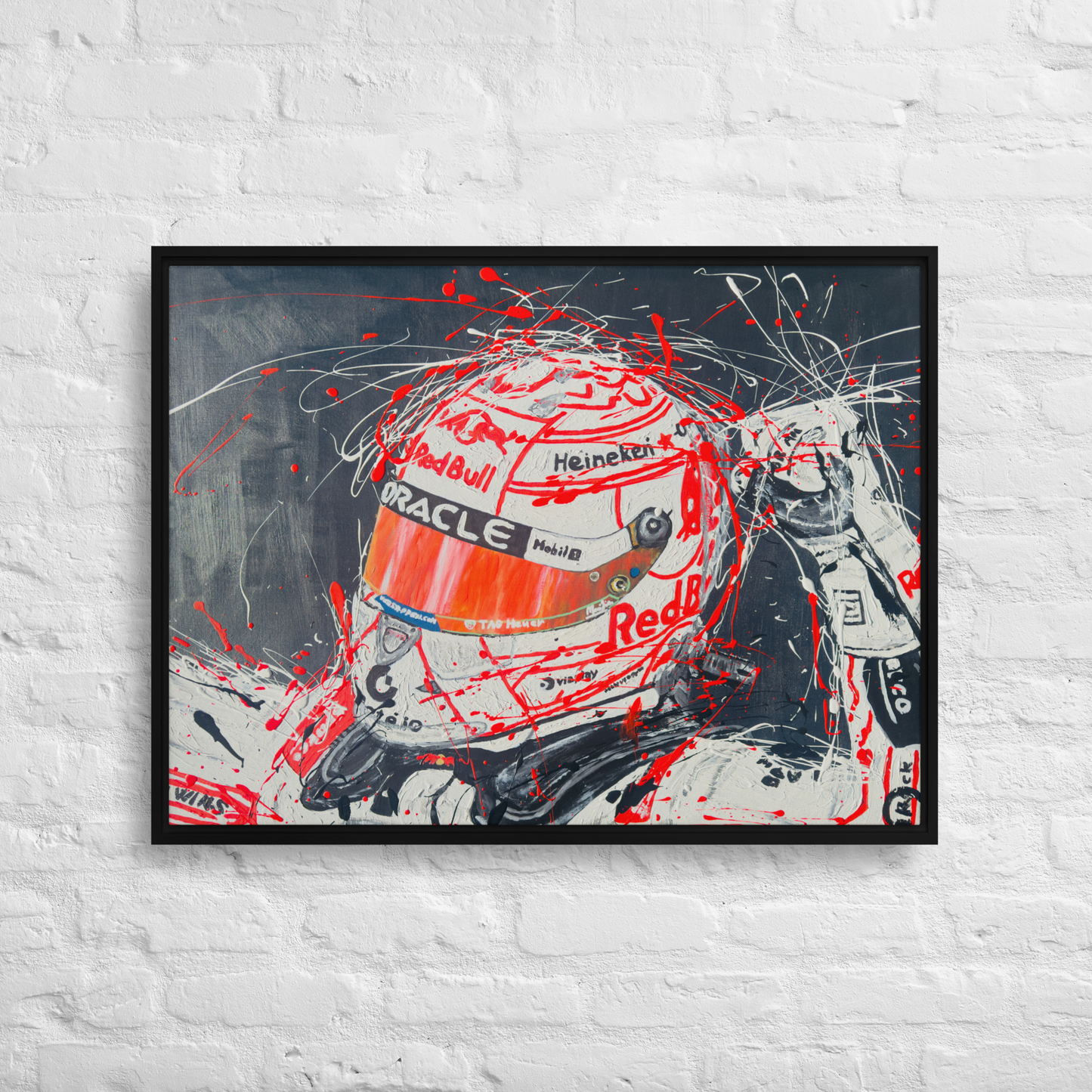 Max Verstappen # 2 - Framed canvas reprint size 24" x 32"