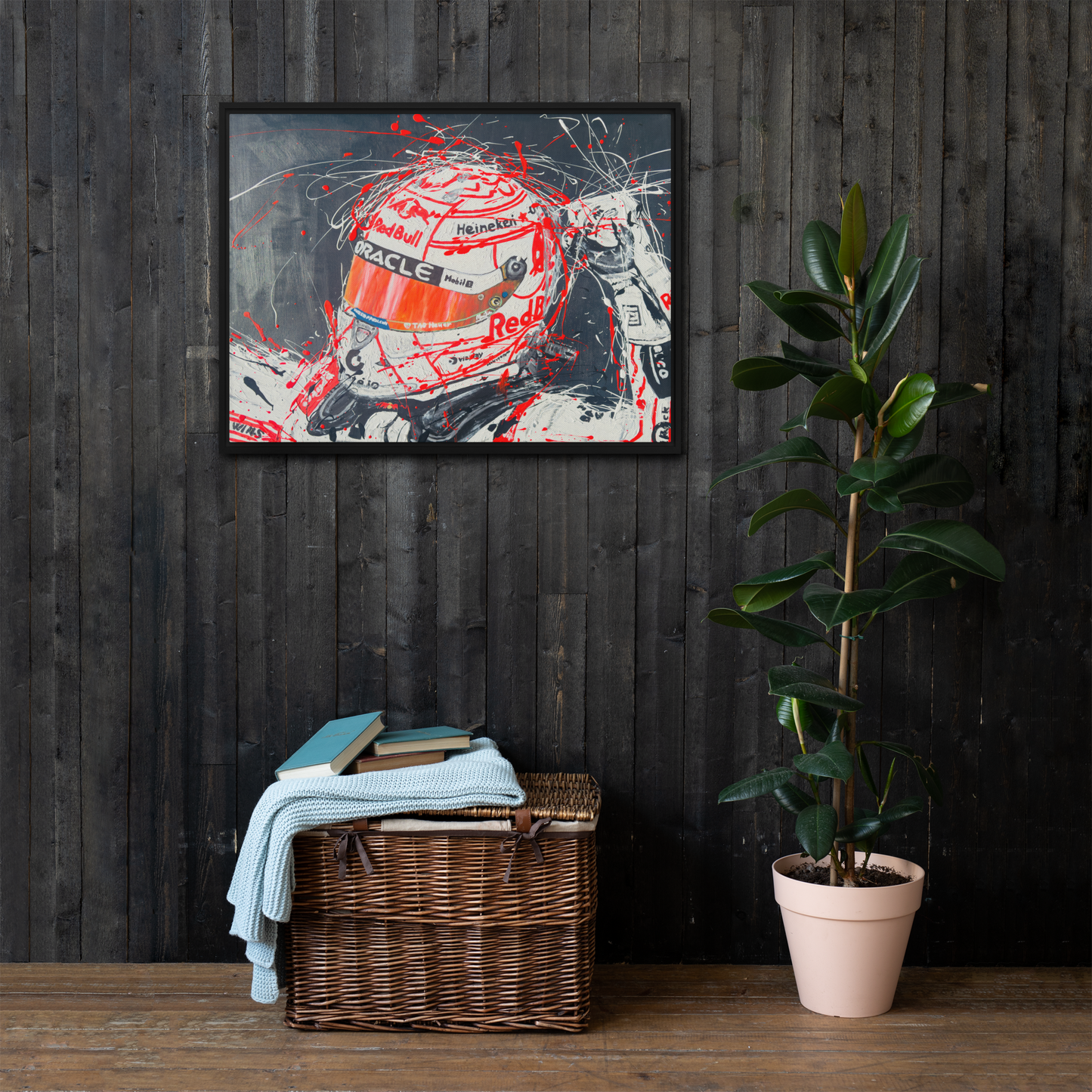 Max Verstappen # 2 - Framed canvas reprint size 24" x 32"