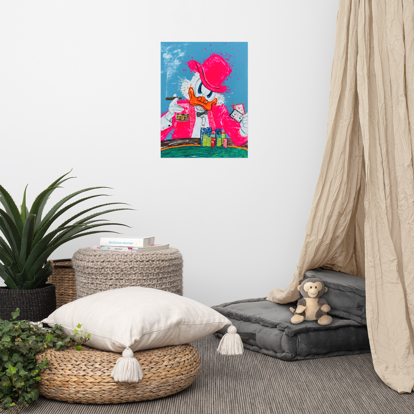 Lucky McDucky - Thin Canvas Reprint size 18" x 24"
