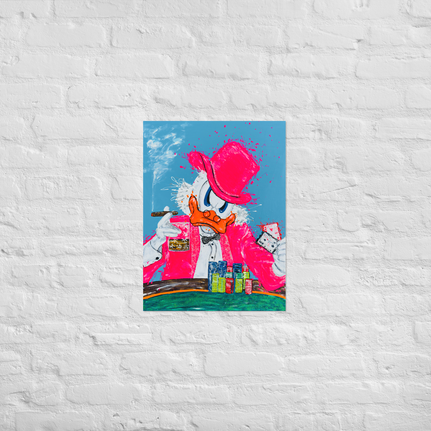 Lucky McDucky - Thin Canvas Reprint size 18" x 24"