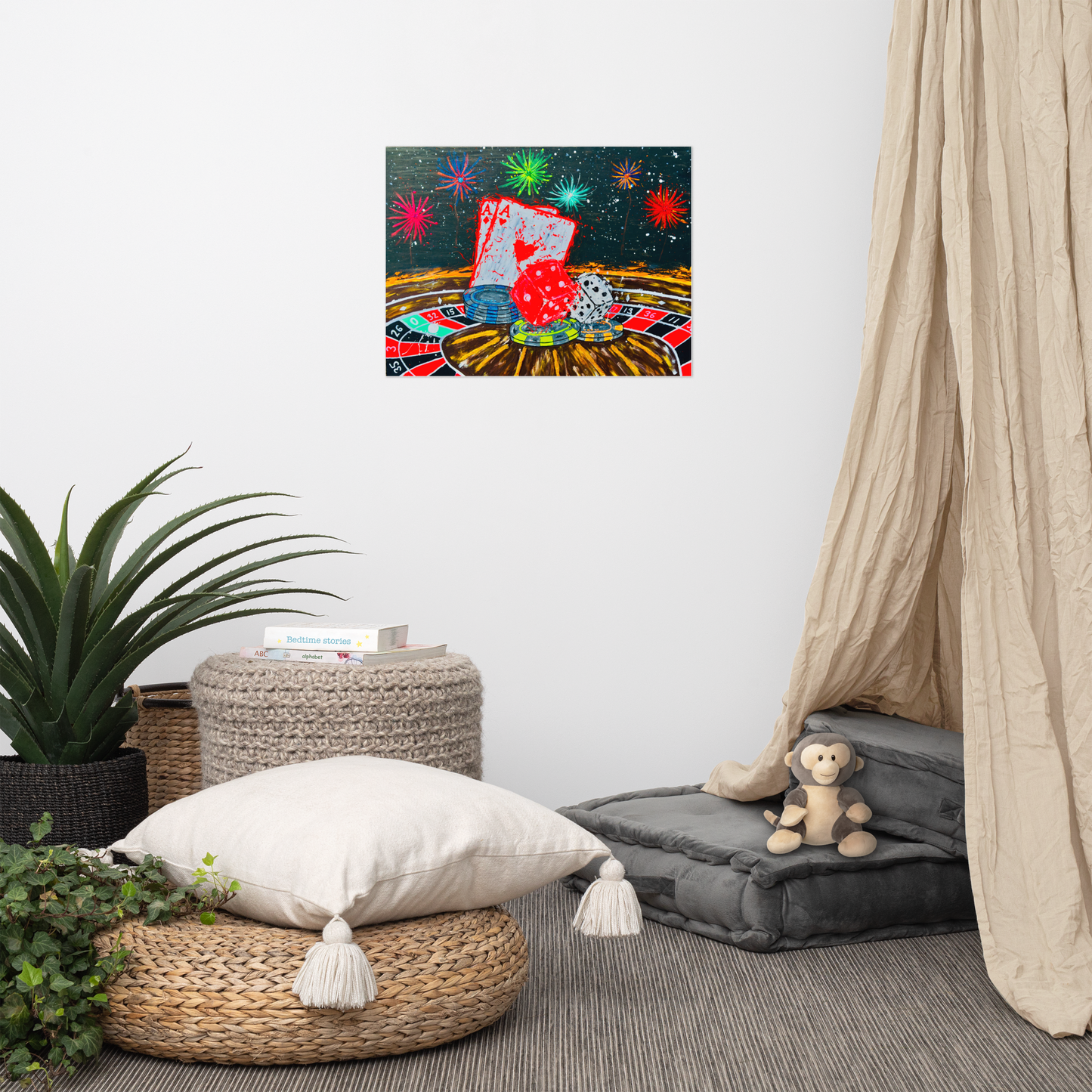 Fortuneon Fire - Thin Canvas Reprint size 18" x24"
