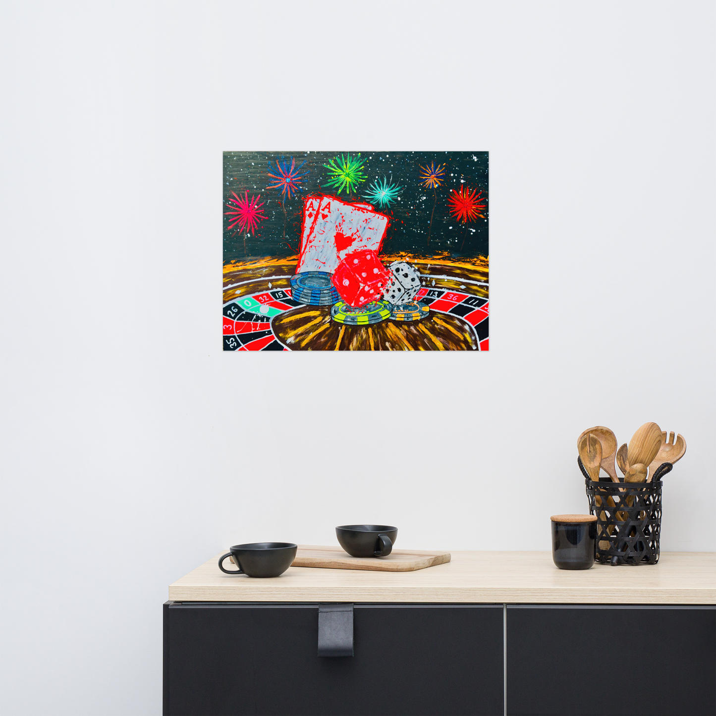 Fortuneon Fire - Thin Canvas Reprint size 18" x24"