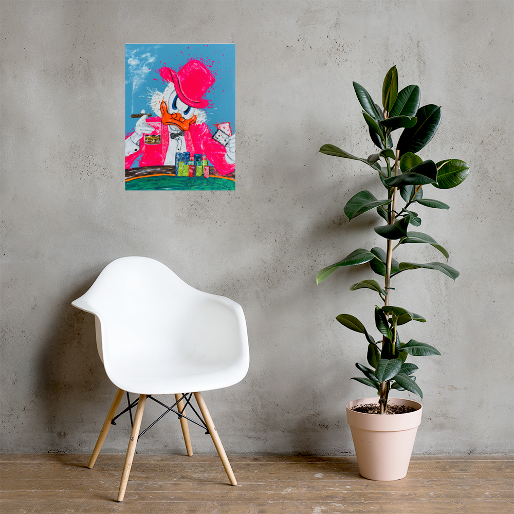Lucky McDucky - Thin Canvas Reprint size 18" x 24"