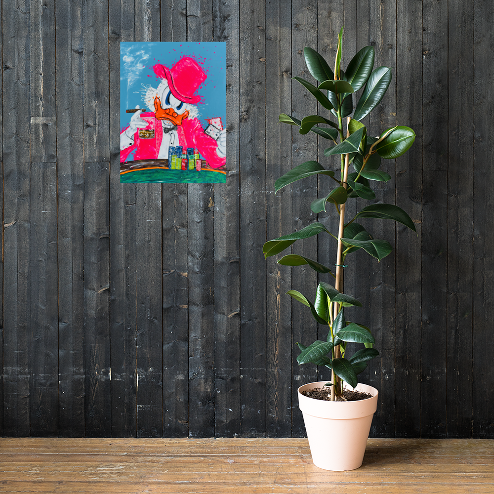Lucky McDucky - Thin Canvas Reprint size 18" x 24"