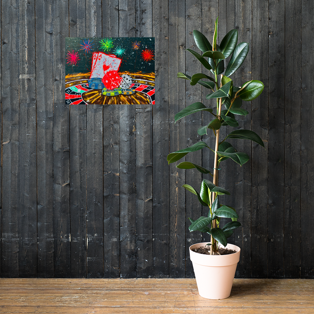 Fortuneon Fire - Thin Canvas Reprint size 18" x24"