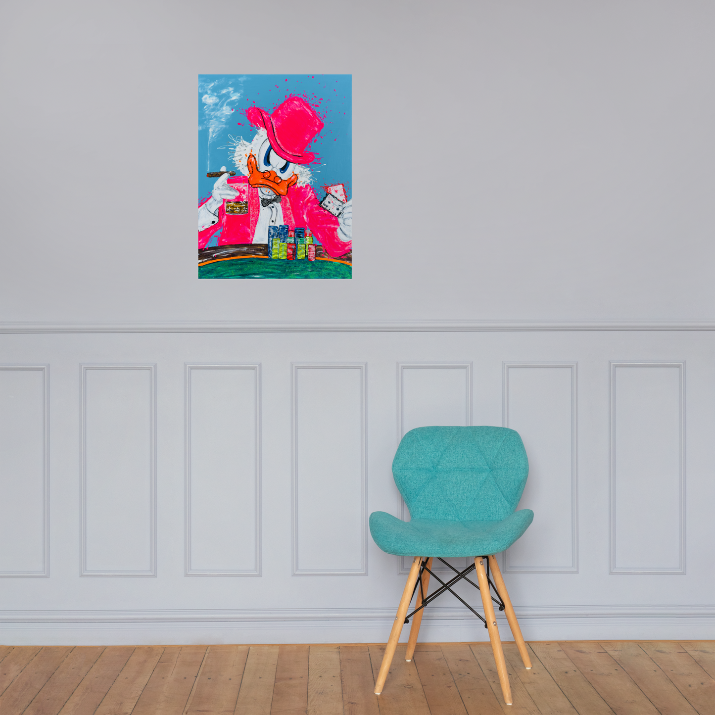 Lucky McDucky - Thin Canvas Reprint size 18" x 24"