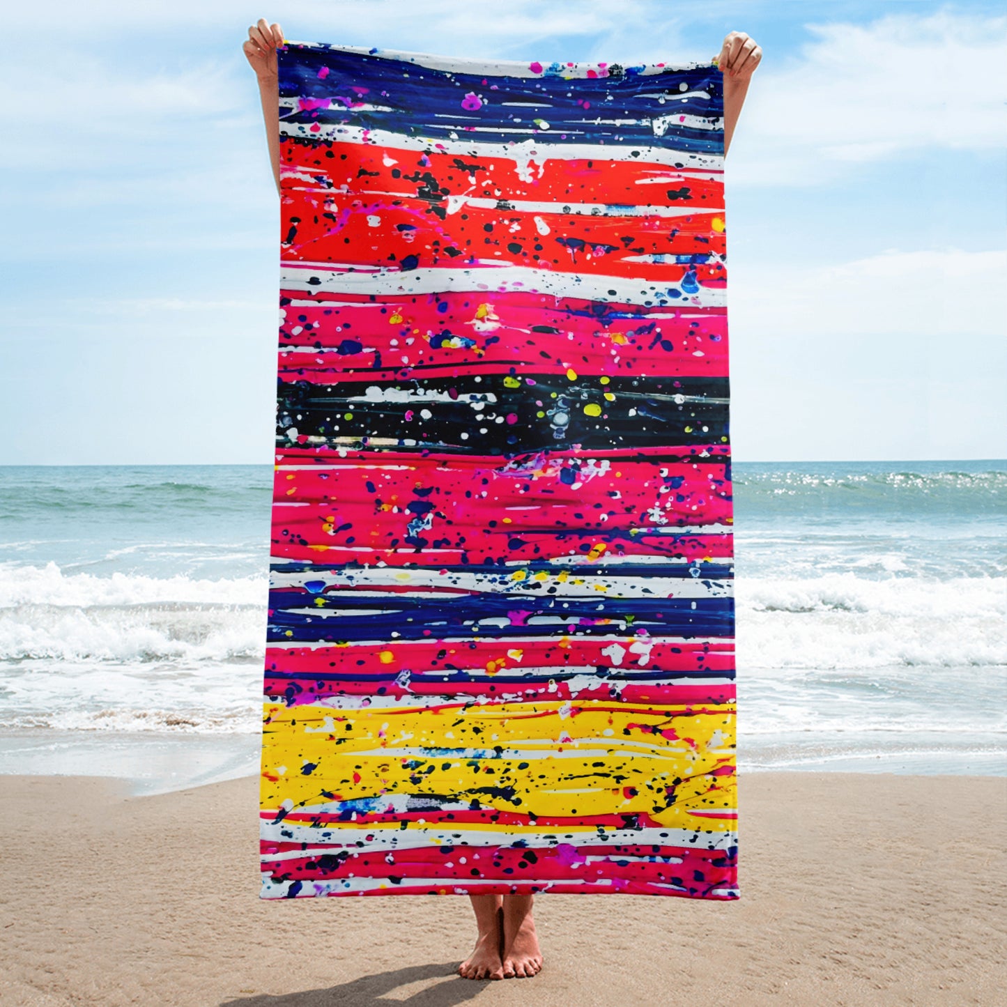 Stripped - Beach Towel
