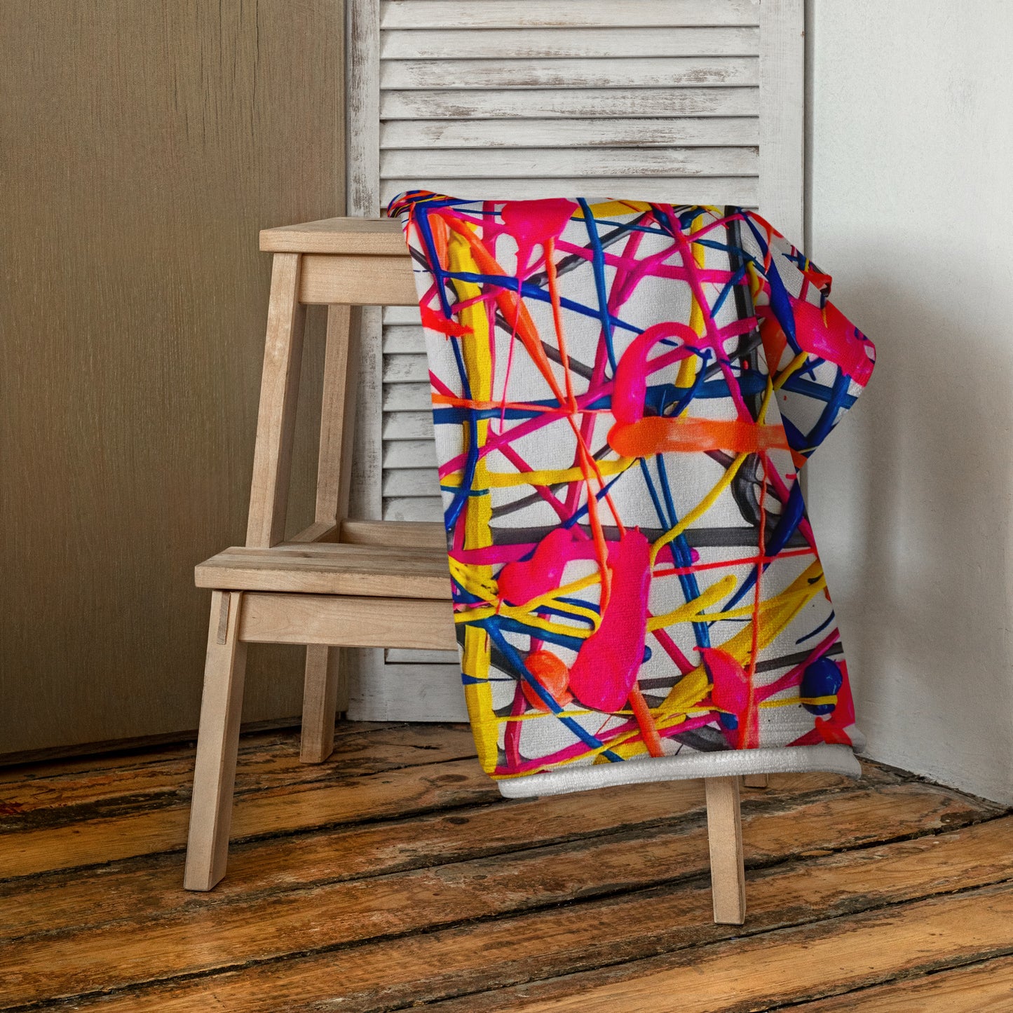 Neon Web - Beach Towel