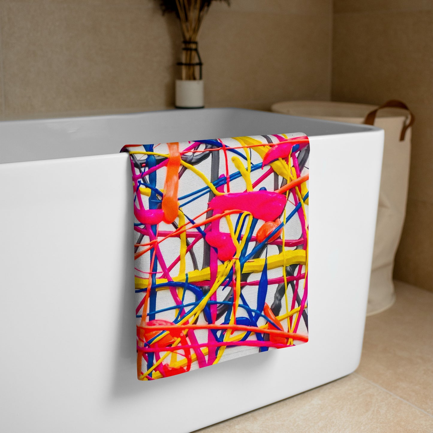 Neon Web - Beach Towel