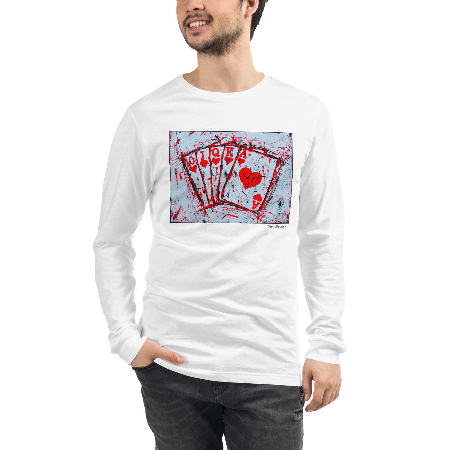 Royal Flush - Unisex organic cotton t-shirt - White
