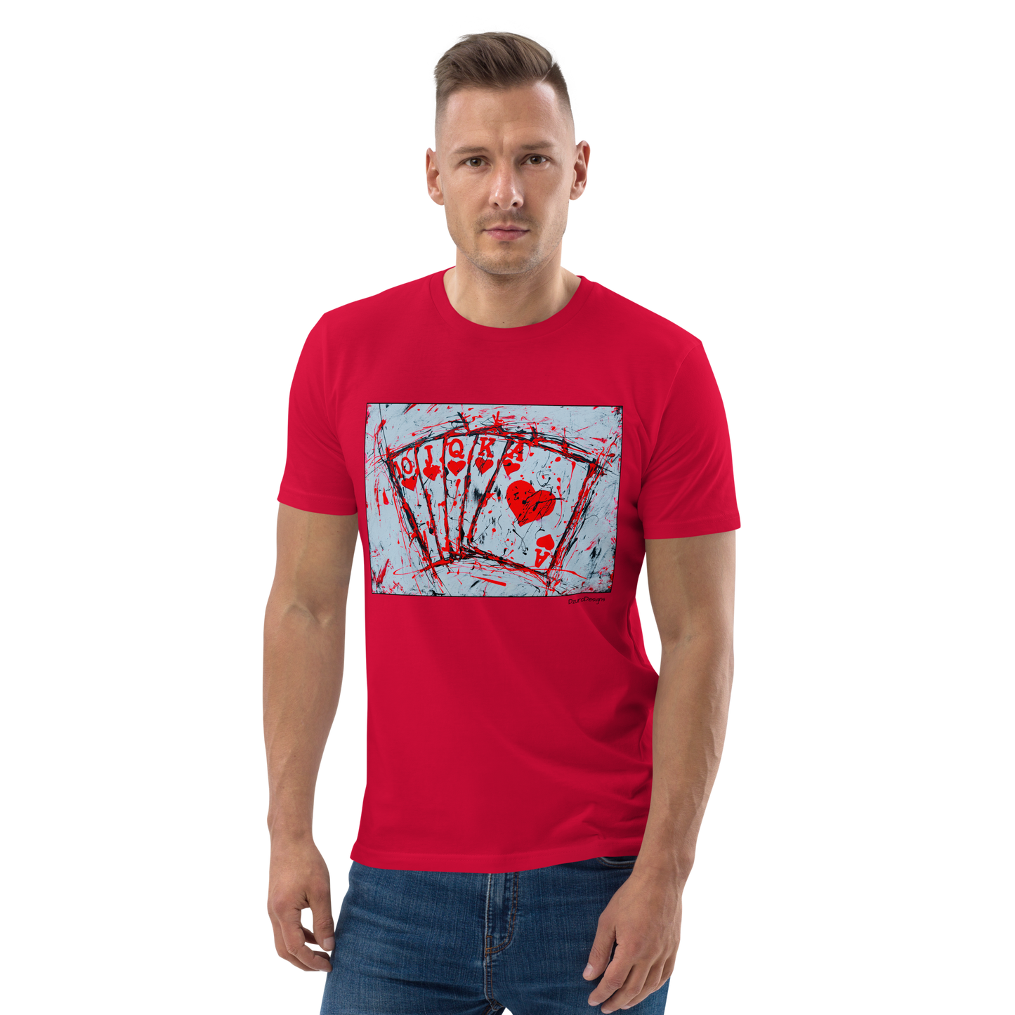 Royal Flush - Unisex organic cotton t-shirt - Red
