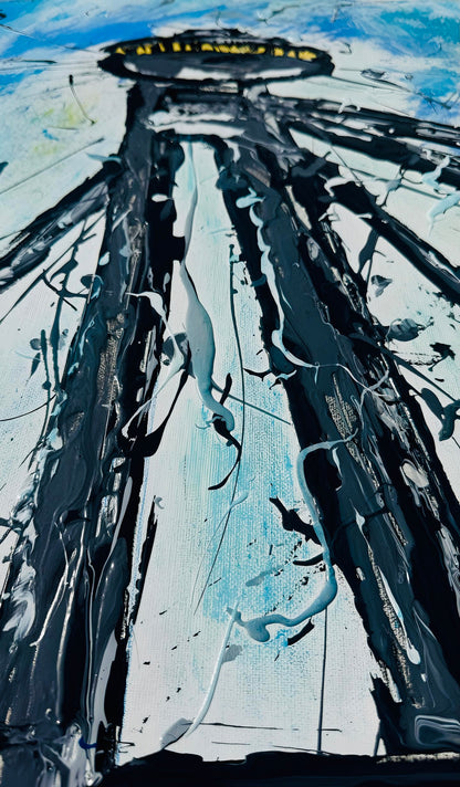 Bratislava UFO Bridge - Original Artwork