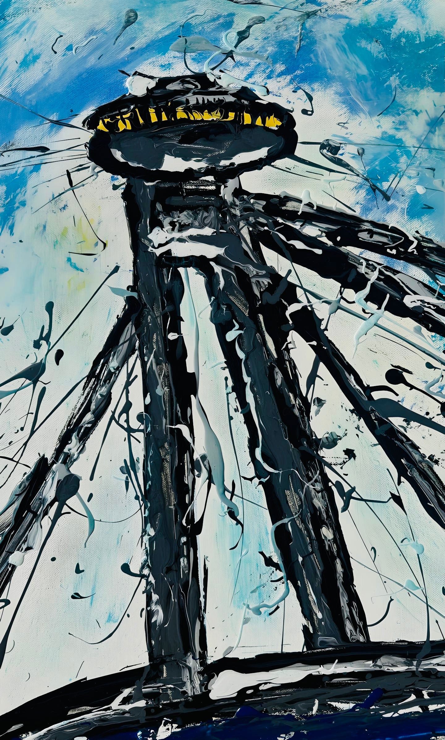 Bratislava UFO Bridge - Original Artwork