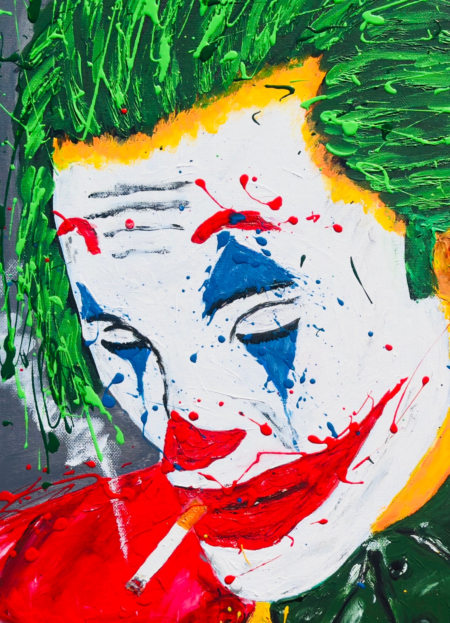 Joker - Original artwork. Acrylic on canvas size 60 cm x 80 cm.