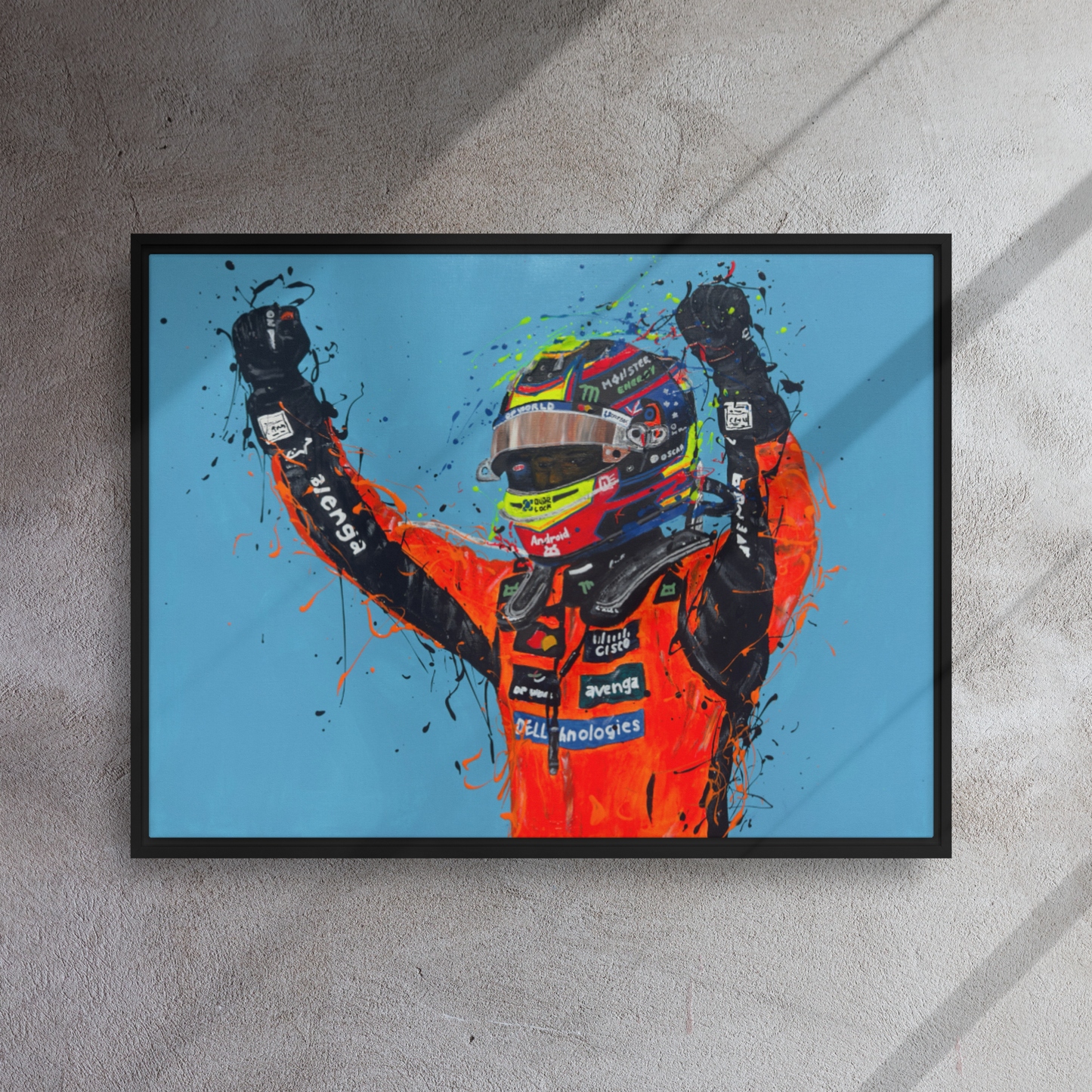 Oscar Piastri - Framed canvas reprint size 24″×32″