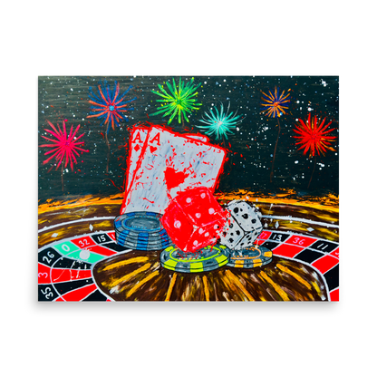 Fortuneon Fire - Thin Canvas Reprint size 18" x24"