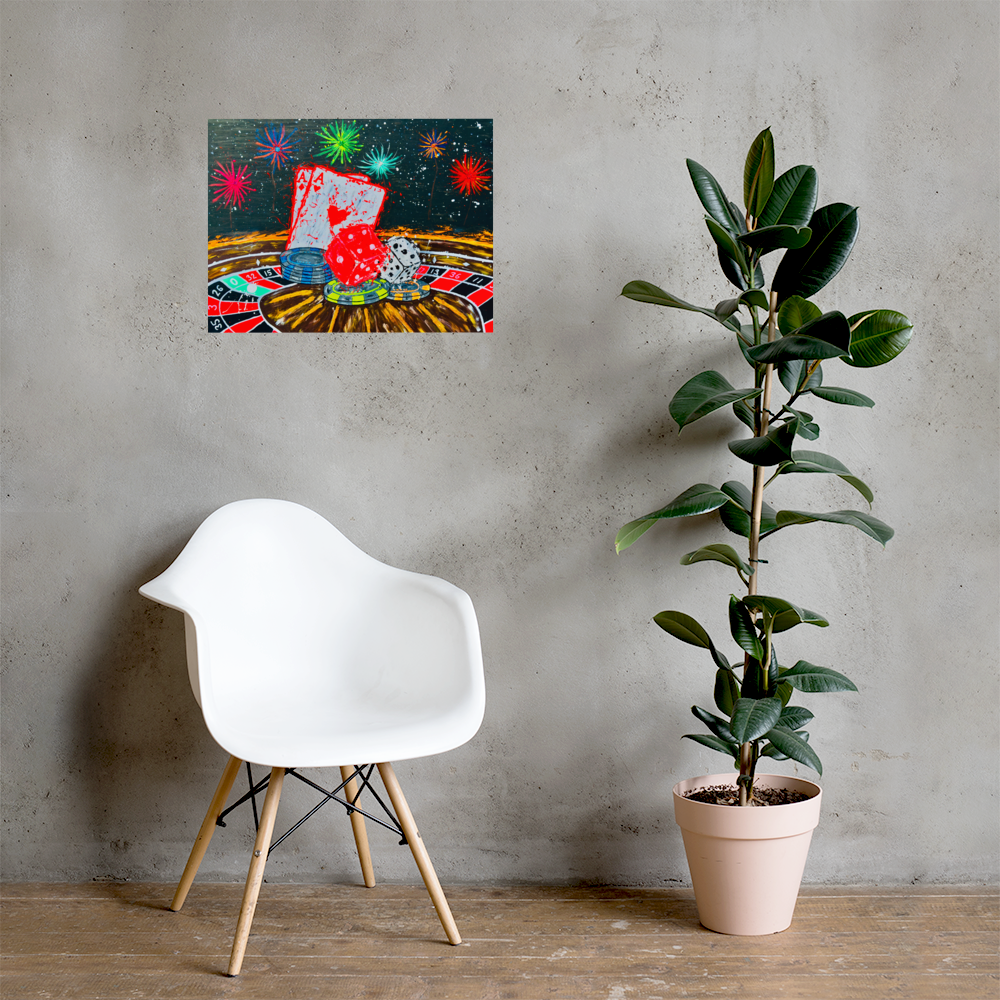 Fortuneon Fire - Thin Canvas Reprint size 18" x24"