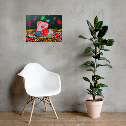 Fortuneon Fire - Thin Canvas Reprint size 18" x24"