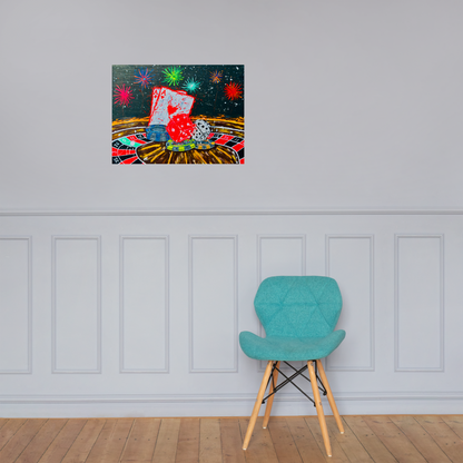 Fortuneon Fire - Thin Canvas Reprint size 18" x24"