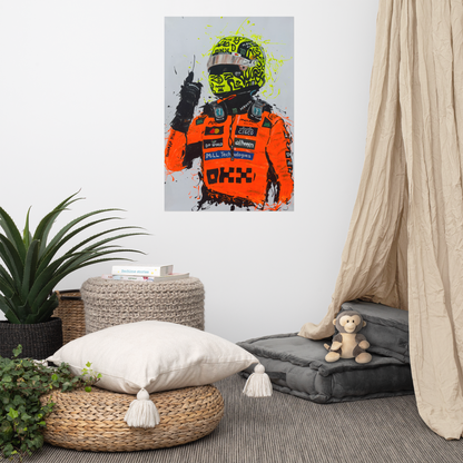 Lando  Norris - Premium Luster Photo Paper Poster - size 24" x 36"