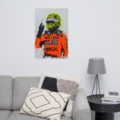 Lando  Norris - Premium Luster Photo Paper Poster - size 24" x 36"