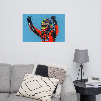 Oscar Piastri - Premium Luster Photo Paper Poster - size 24" x 36"