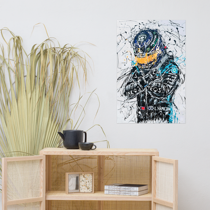 Sir Lewis Hamilton - Premium Luster Photo Paper Poster - size 24" x 36"