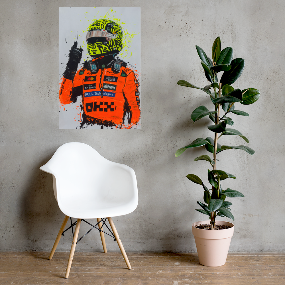 Lando  Norris - Premium Luster Photo Paper Poster - size 24" x 36"