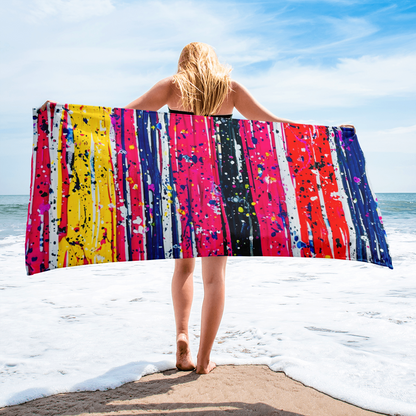 Stripped - Beach Towel