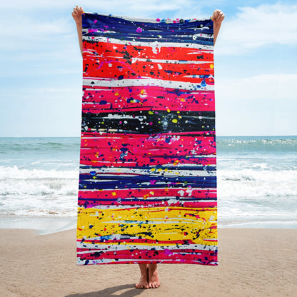 Stripped - Beach Towel