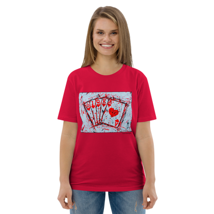 Royal Flush - Unisex organic cotton t-shirt - Red